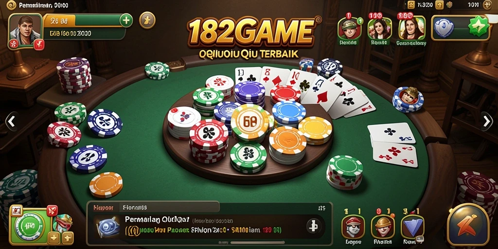 Tampilan gameplay seru QiuQiu dalam 182GAME.