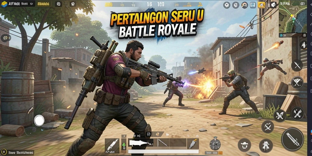 Tangkapan layar AIFA66 menampilkan aksi seru dalam game Battle Royale.