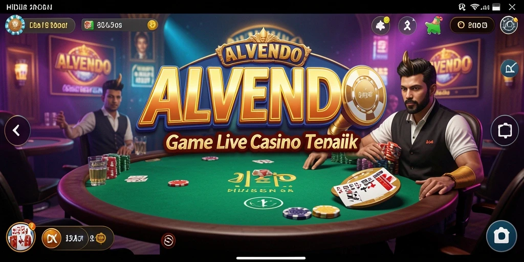 Tampilan utama gameplay Live Casino dalam aplikasi ALVENDO.