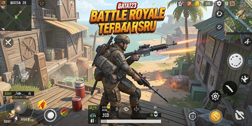 Gameplay seru BATA123 di tengah pertempuran Battle Royale.