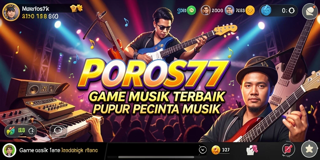 Tampilan gameplay yang menarik dari POROS77 yang menawarkan pengalaman musik unik.