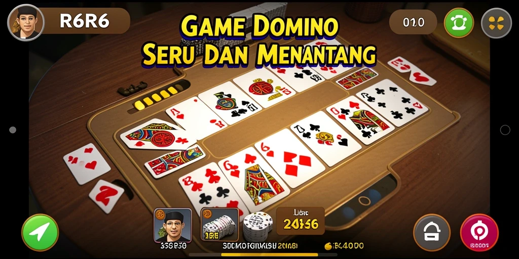 Gameplay R6R6 yang menampilkan momen seru saat bermain Domino.