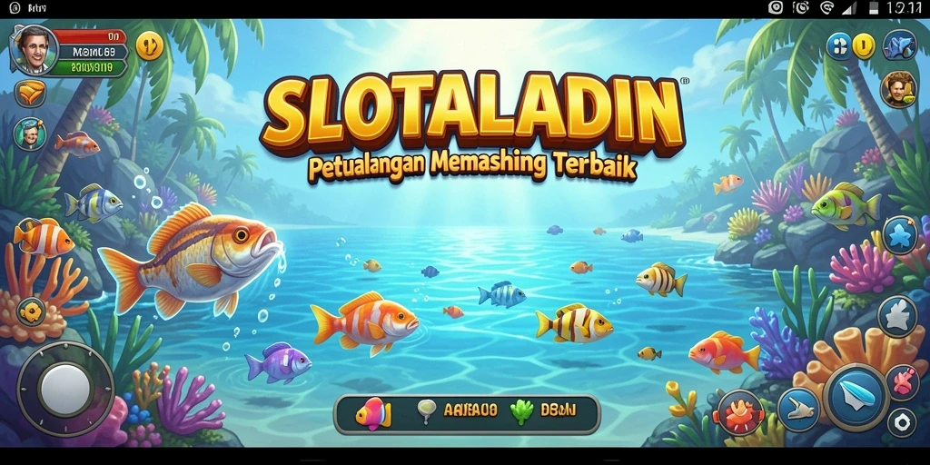 Screenshot gameplay <strong>SLOTALADIN</strong> dengan visual memukau dari pengalaman memancing.