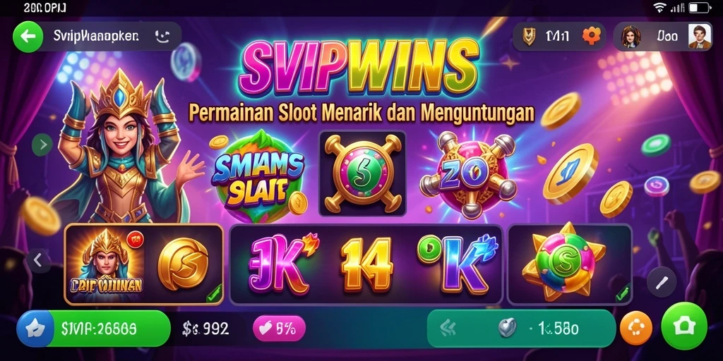 Tampilan menarik dari gameplay Slot di SVIPWINS.
