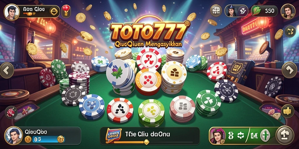 Screenshot gameplay TOTO777 menampilkan momen seru permainan QiuQiu.