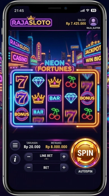 Pengguna sedang mengunduh aplikasi di platform rajasloto.